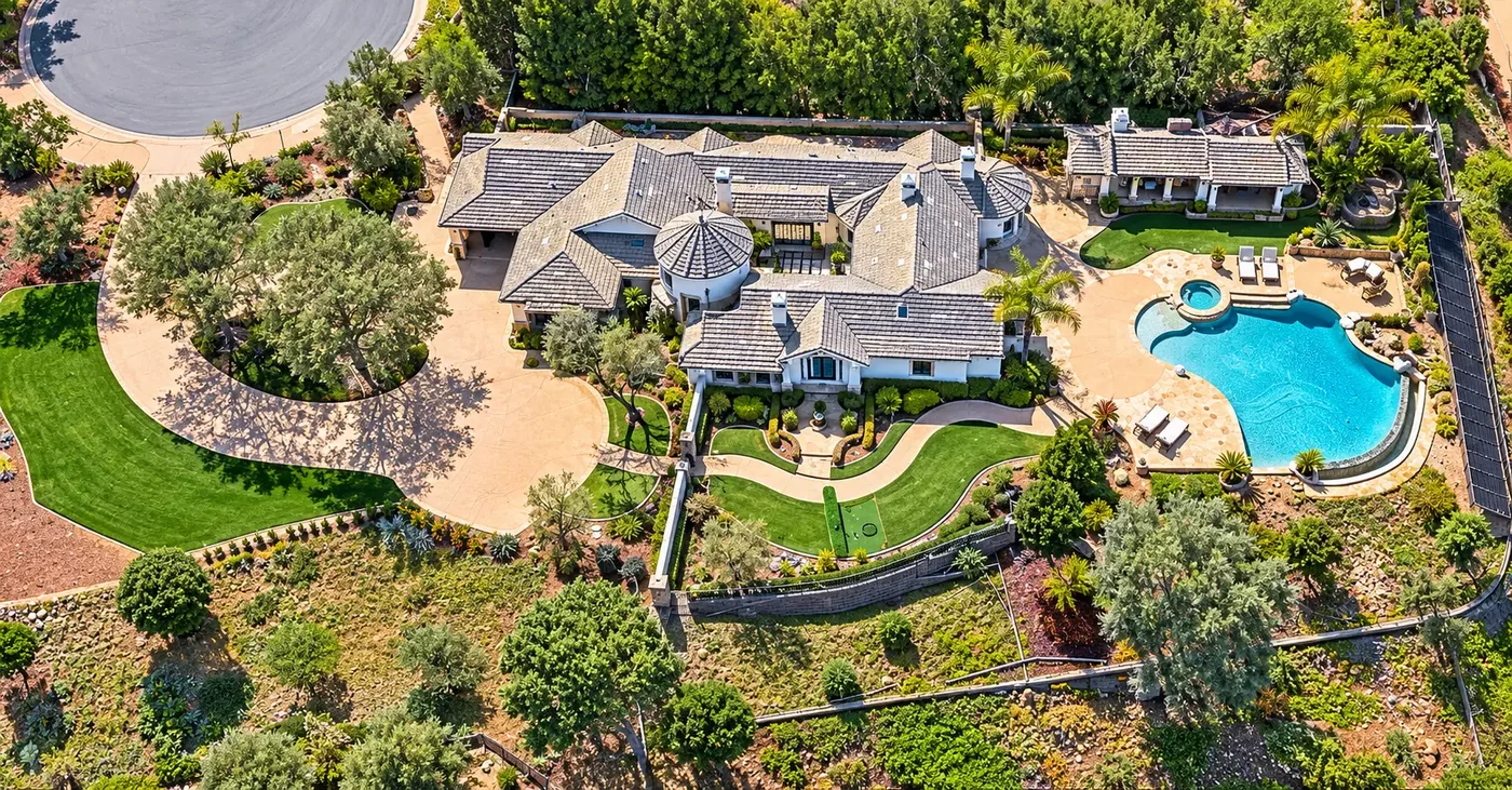 12340 Aquitaine Court, a 5,565 square foot home on 2.10 acres in Whitehorse, Del Mar Mesa, San Diego