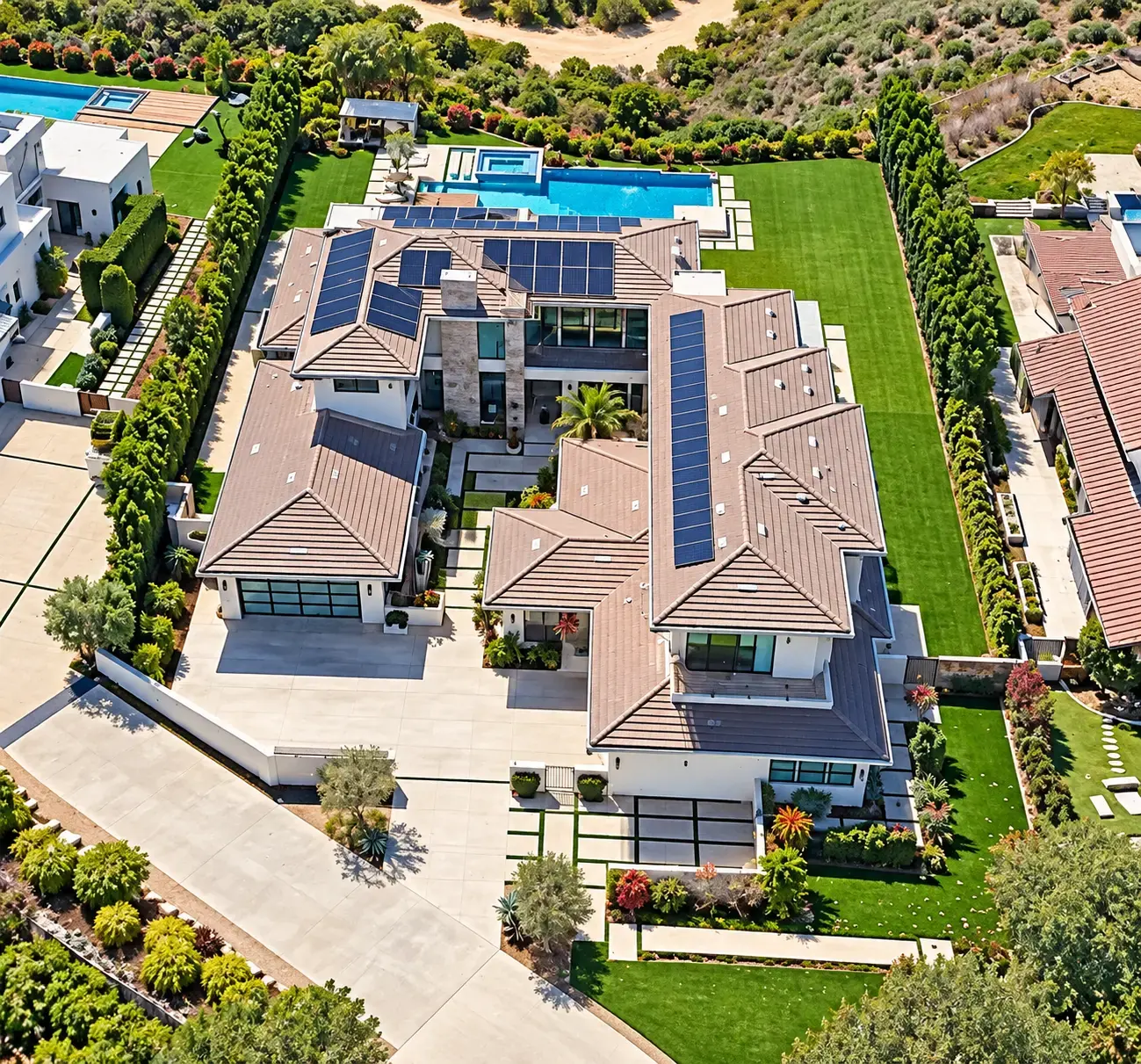 6401 Carmel View South, an 8,491 square foot home on 1.02 acres in The Ridge Estates, Del Mar Mesa, San Diego