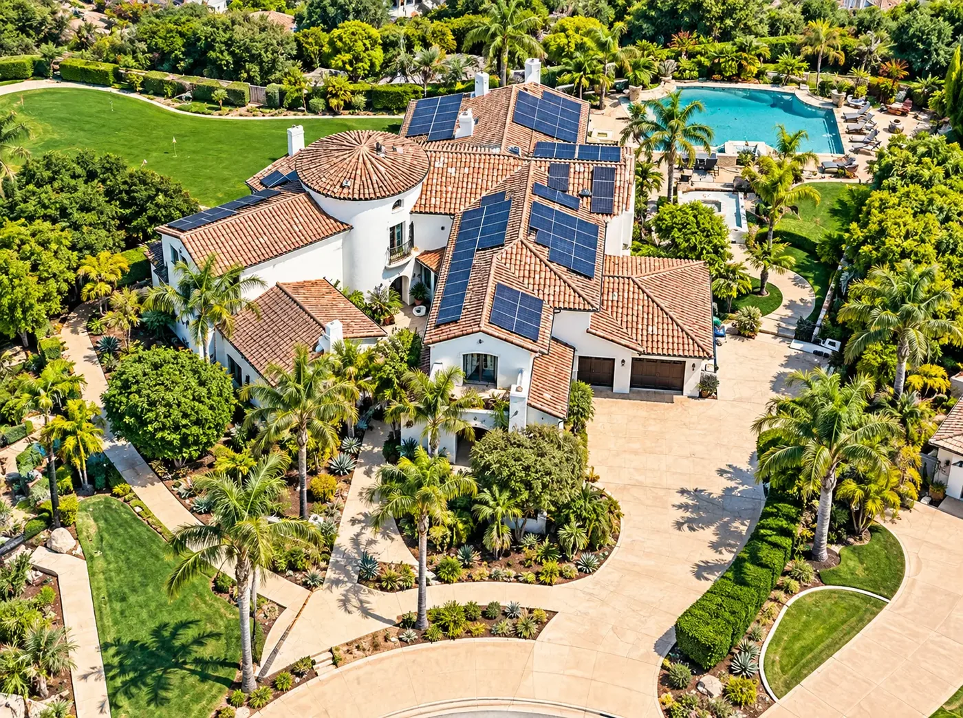 12390 Angouleme Court, a 6,380 square foot home on 1.20 acres in Whitehorse, Del Mar Mesa, San Diego
